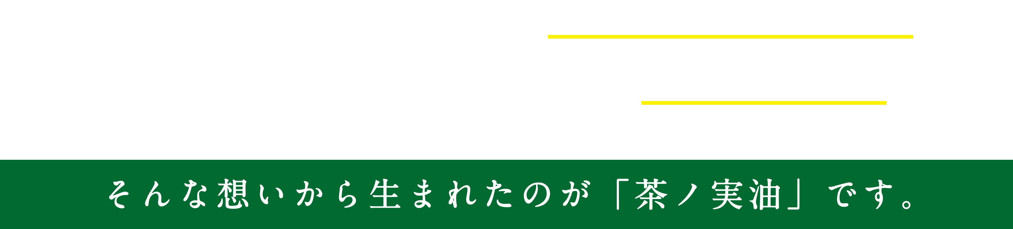 静岡の重要な観光資源である「茶畑の景観を守りたい」　地球温暖化防止策のひとつである「緑を守りたい」 そんな想いから生まれたのが「茶ノ実油」です。